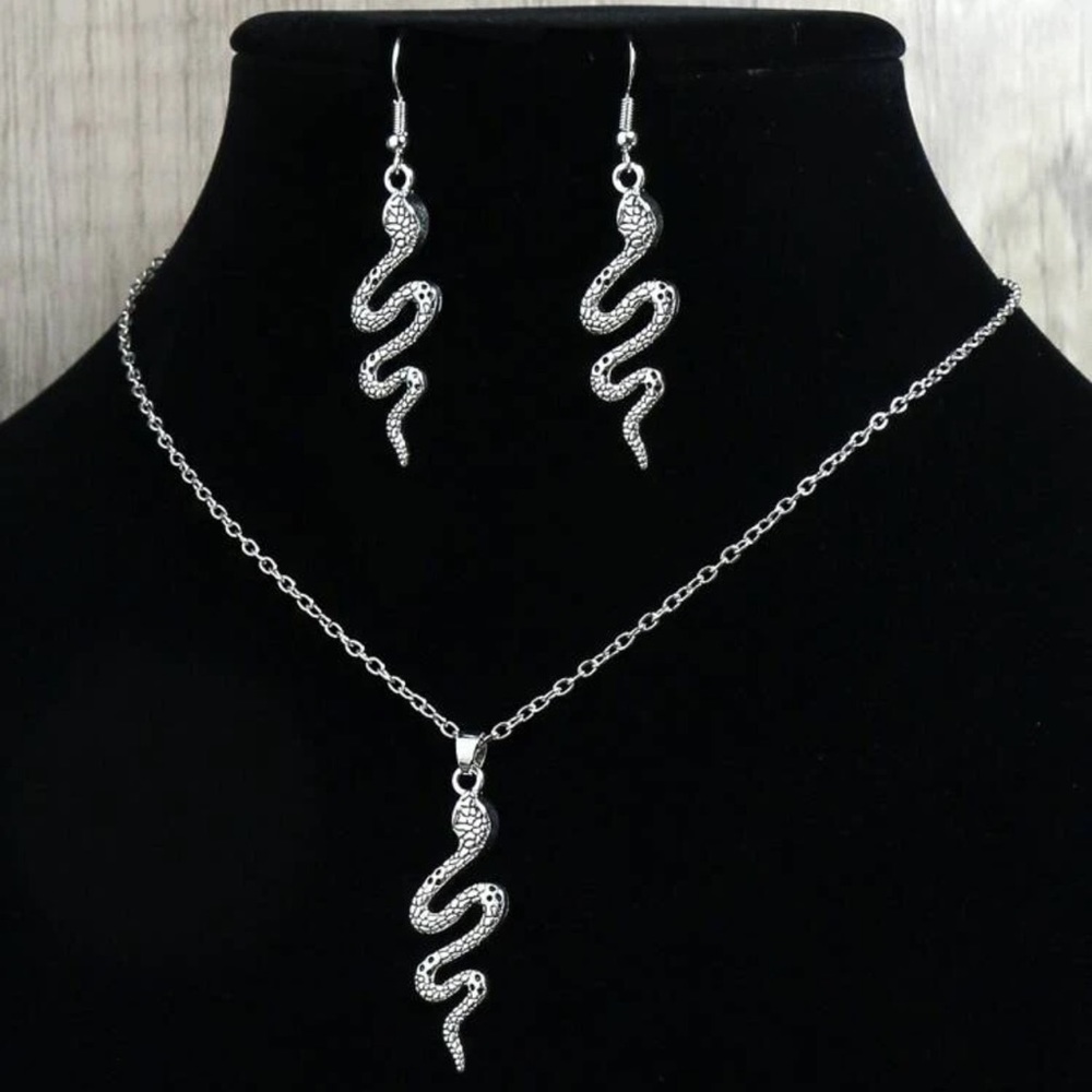 Snake earrings and necklace set